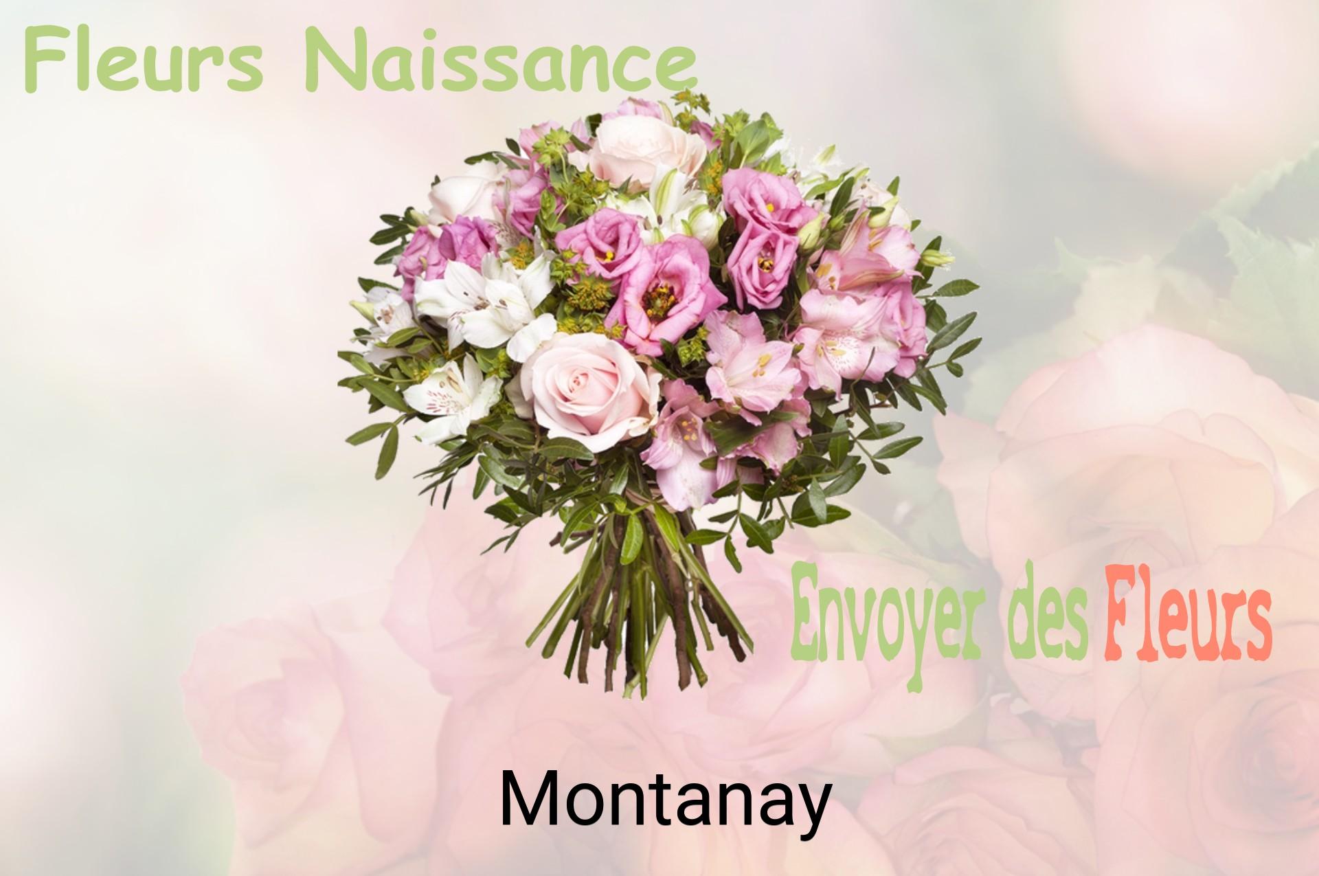 Bouquet de fleurs de naissance livré à Montanay